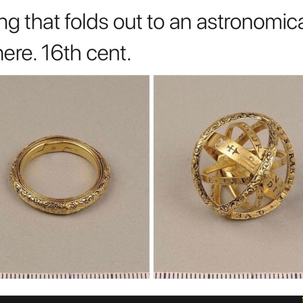 a 16th century ring that folds out into a sphere